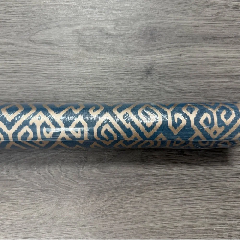New! 1 Roll Bazaar Navy Geometric Wallpaper by Boutique, 56 sq ft